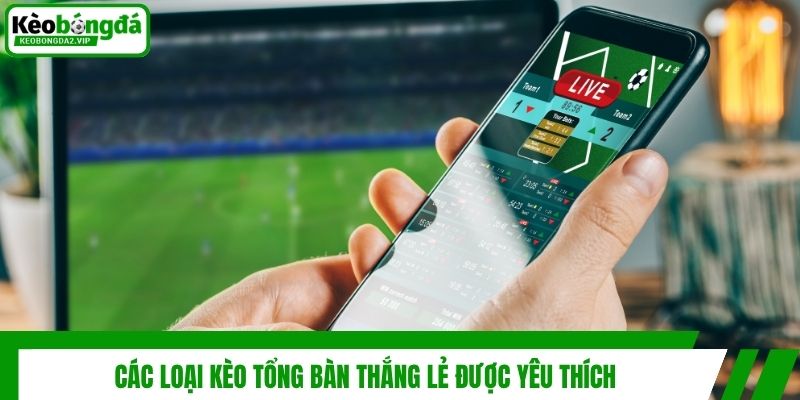 Các loại kèo tổng bàn thắng lẻ được yêu thích