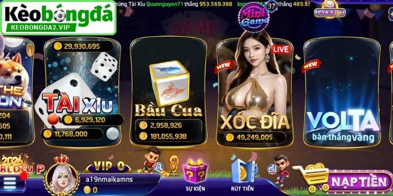 Rikvip sở hữu kho sản phẩm game online đa dạng 